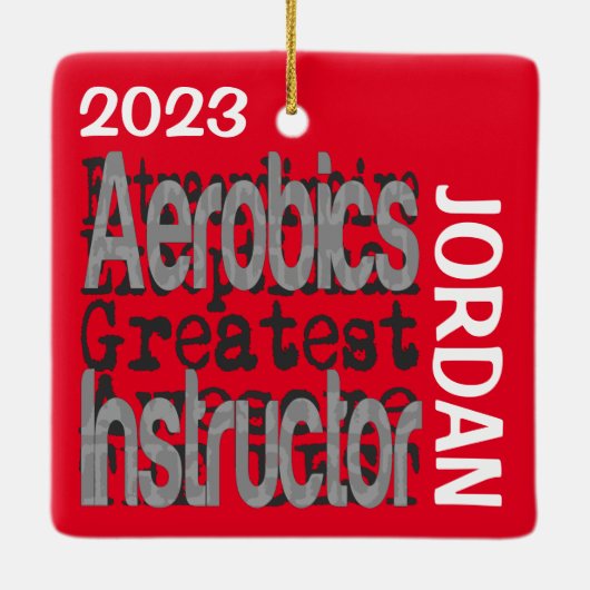 Aerobic Instructor Extraordinaire CUSTOM Keramikornament (Rückseite)