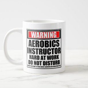Aerobic Instructor harte Arbeit Jumbo-Tasse