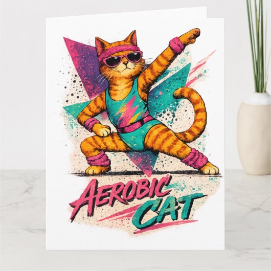 AEROBIC-KATZE KARTE (Vorderseite)