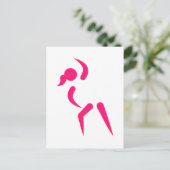 Aerobic-Logo Postkarte (Stehend Vorderseite)