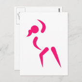 Aerobic-Logo Postkarte (Vorne/Hinten)