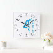 Aerobic Quadratische Wanduhr (Zuhause)
