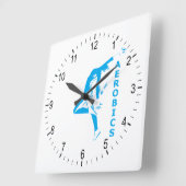 Aerobic Quadratische Wanduhr (Winkel)