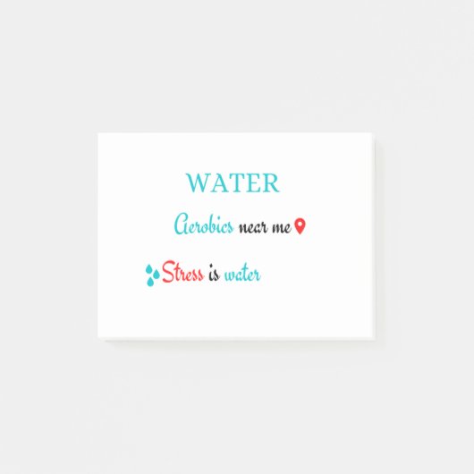 Aerobic Water in meiner Nähe Post-it Klebezettel (Vorderseite)