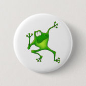 Aerobics-Frosch Button (Vorderseite)
