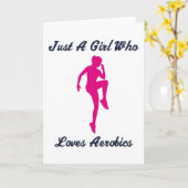 Aerobics Girl Sprichwort Gymnastik Geschenk Karte (Gelbe Blume)