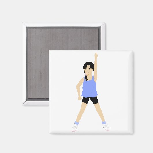 Aerobics Instructor Magnet (Vorderseite/Rückseite)