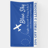 Aerobobic White Blue, modernes Luftfahrtgeschäft Banner (Vertikal)