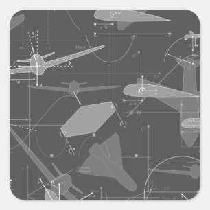 Aerodynamik Quadratischer Aufkleber