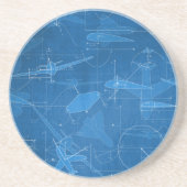 Aerodynamik Sandstein Untersetzer (Vorne)