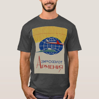 Aeroflot Armenia Ad with Ararat in Russisch T-Shirt