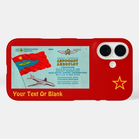 Aeroflot-Passagier-Ticket Case-Mate iPhone-Hülle iPhone Hülle (Rückseite (Horizontal))