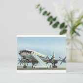Aeroflot Tu 114 AIRLINER Postkarte (Stehend Vorderseite)