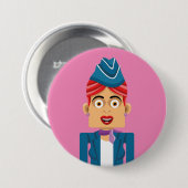 Aeromoza Button (Vorne & Hinten)