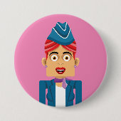 Aeromoza Button (Vorderseite)