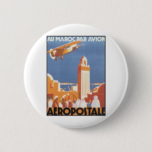 Aeropostale Au Maroc Par Avion Button (Vorderseite)
