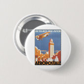 Aeropostale Au Maroc Par Avion Button (Vorne & Hinten)
