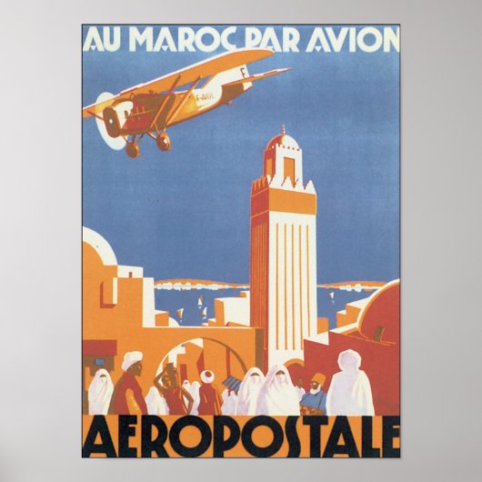 Aeropostale Au Maroc Par Avion Poster (Vorne)
