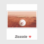 Aeroshell mit Dauerabstieg in die Mars Aufkleber (Blatt)