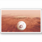 Aeroshell mit Dauerabstieg in die Mars Aufkleber (Vorderseite)