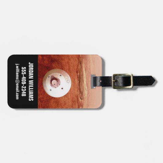 Aeroshell mit Dauerabstieg in die Mars Gepäckanhänger (Vorderseite horizontal)