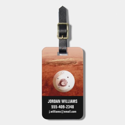 Aeroshell mit Dauerabstieg in die Mars Gepäckanhänger (Vorderseite vertikal)