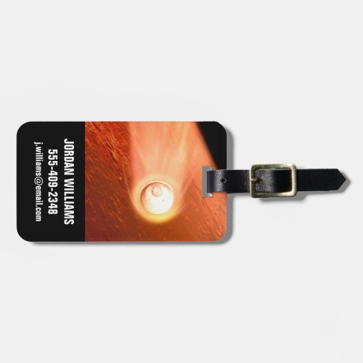 Aeroshell mit Dauerabstieg in die Mars Gepäckanhänger (Vorderseite horizontal)