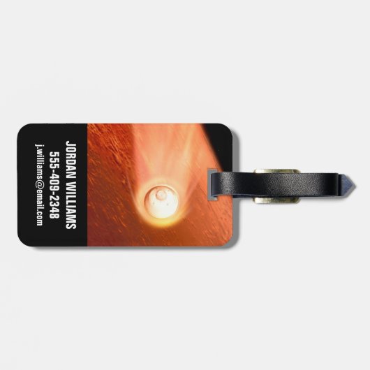 Aeroshell mit Dauerabstieg in die Mars Gepäckanhänger (Rückseite horizontal)