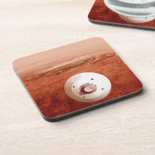 Aeroshell mit Dauerabstieg in die Mars Getränkeuntersetzer (Linke Seite)