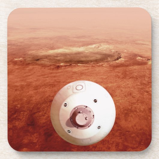 Aeroshell mit Dauerabstieg in die Mars Getränkeuntersetzer (Vorderseite)