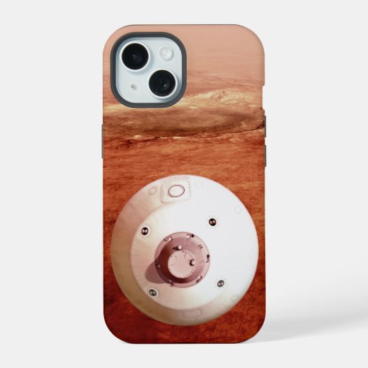 Aeroshell mit Dauerabstieg in die Mars iPhone 15 Hülle (Rückseite)