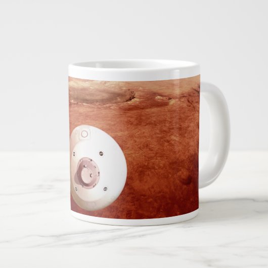 Aeroshell mit Dauerabstieg in die Mars Jumbo-Tasse (Vorderseite Rechts)