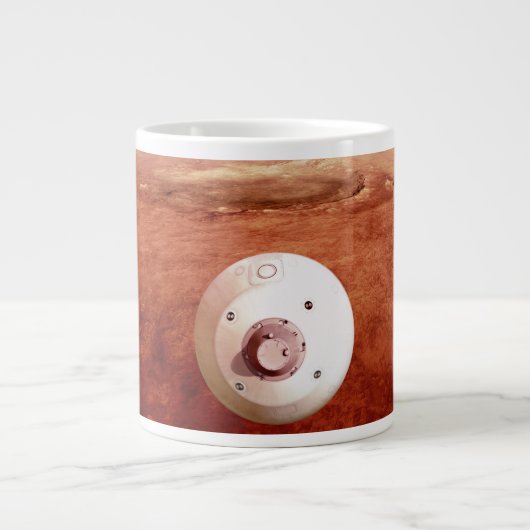 Aeroshell mit Dauerabstieg in die Mars Jumbo-Tasse (Vorderseite)