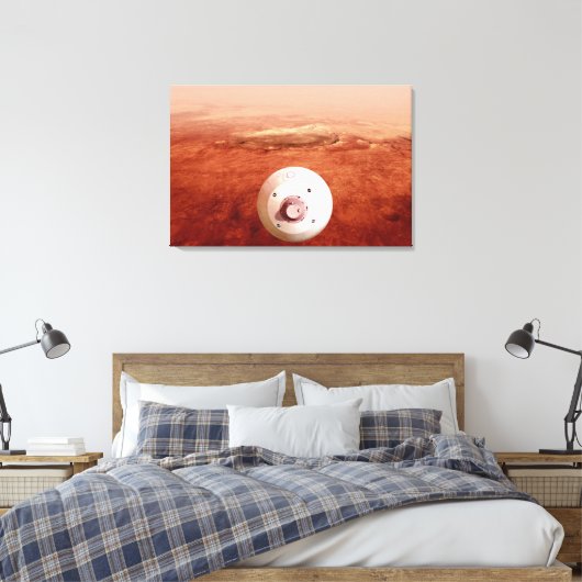 Aeroshell mit Dauerabstieg in die Mars Leinwanddruck (Insitu (Schlafzimmer))