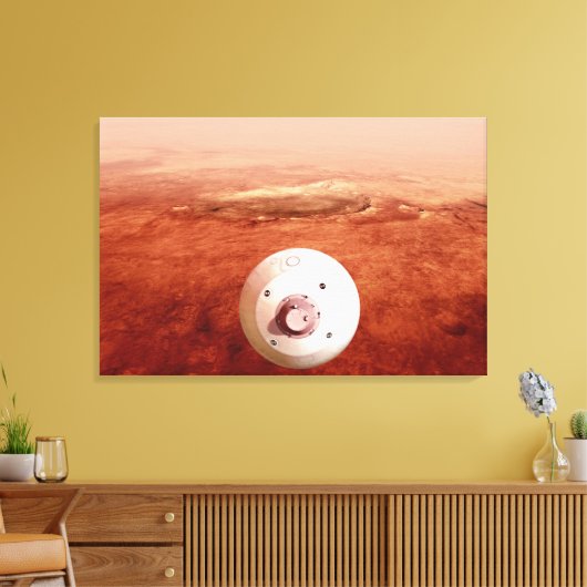 Aeroshell mit Dauerabstieg in die Mars Leinwanddruck (Insitu (Wohnzimmer))