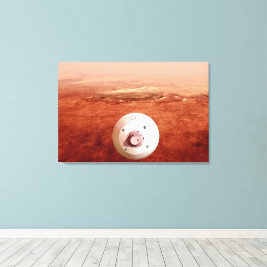 Aeroshell mit Dauerabstieg in die Mars Leinwanddruck (Insitu (Holzboden))