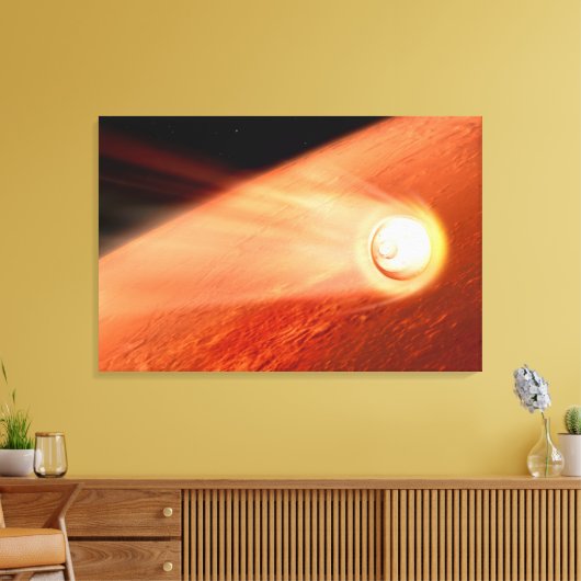 Aeroshell mit Dauerabstieg in die Mars Leinwanddruck (Insitu (Wohnzimmer))