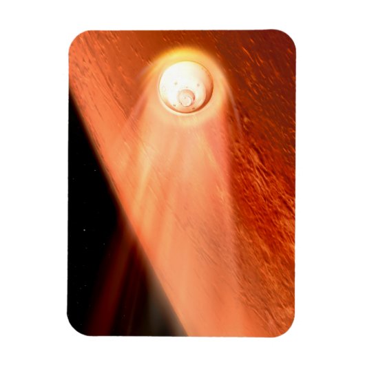 Aeroshell mit Dauerabstieg in die Mars Magnet (Vertikal)