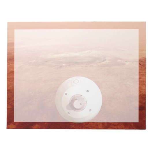 Aeroshell mit Dauerabstieg in die Mars Notizblock (Vorderseite)