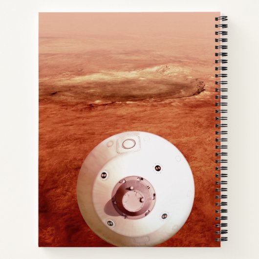 Aeroshell mit Dauerabstieg in die Mars Notizblock (Rückseite)