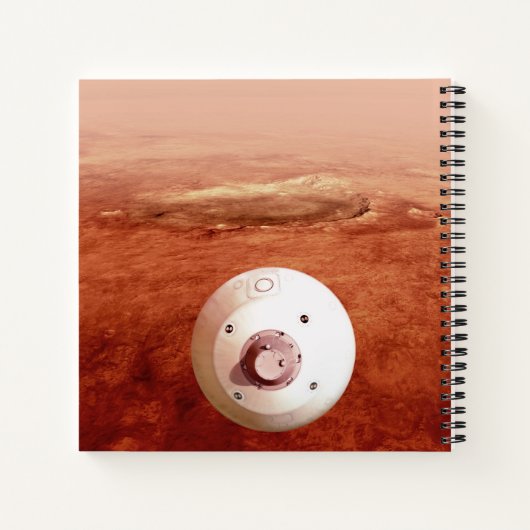 Aeroshell mit Dauerabstieg in die Mars Notizblock (Rückseite)