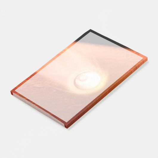 Aeroshell mit Dauerabstieg in die Mars Post-it Klebezettel (angewinkelt)