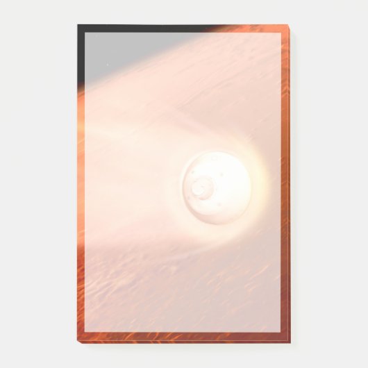 Aeroshell mit Dauerabstieg in die Mars Post-it Klebezettel (Vorderseite)