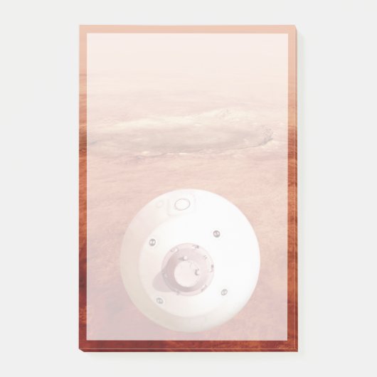 Aeroshell mit Dauerabstieg in die Mars Post-it Klebezettel (Vorderseite)