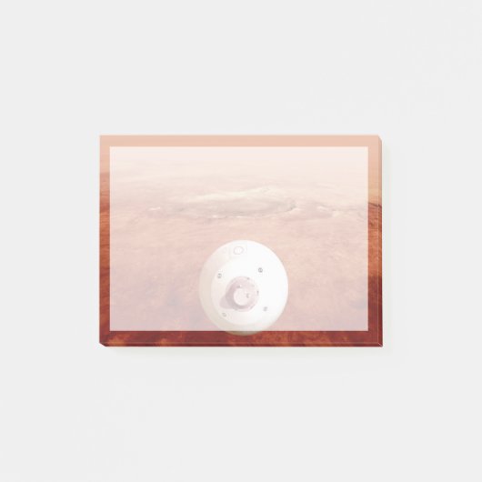 Aeroshell mit Dauerabstieg in die Mars Post-it Klebezettel (Vorderseite)