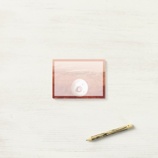 Aeroshell mit Dauerabstieg in die Mars Post-it Klebezettel (Auf Schreibtisch)