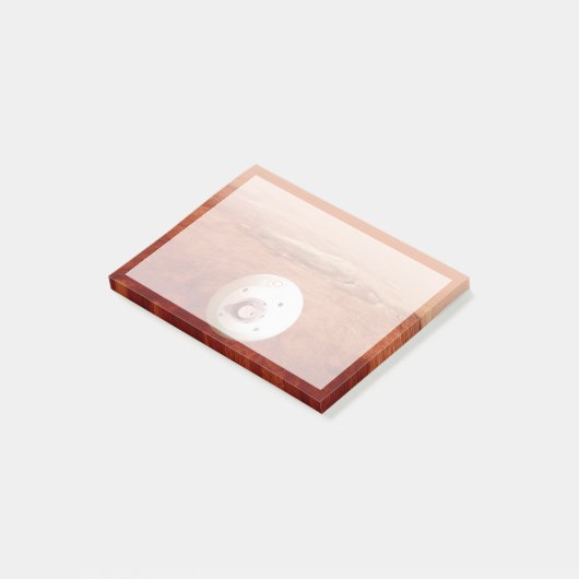 Aeroshell mit Dauerabstieg in die Mars Post-it Klebezettel (angewinkelt)