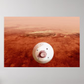Aeroshell mit Dauerabstieg in die Mars Poster (Vorne)