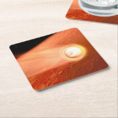 Aeroshell mit Dauerabstieg in die Mars Rechteckiger Pappuntersetzer (angewinkelt)