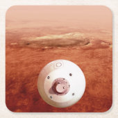 Aeroshell mit Dauerabstieg in die Mars Rechteckiger Pappuntersetzer (Vorderseite)